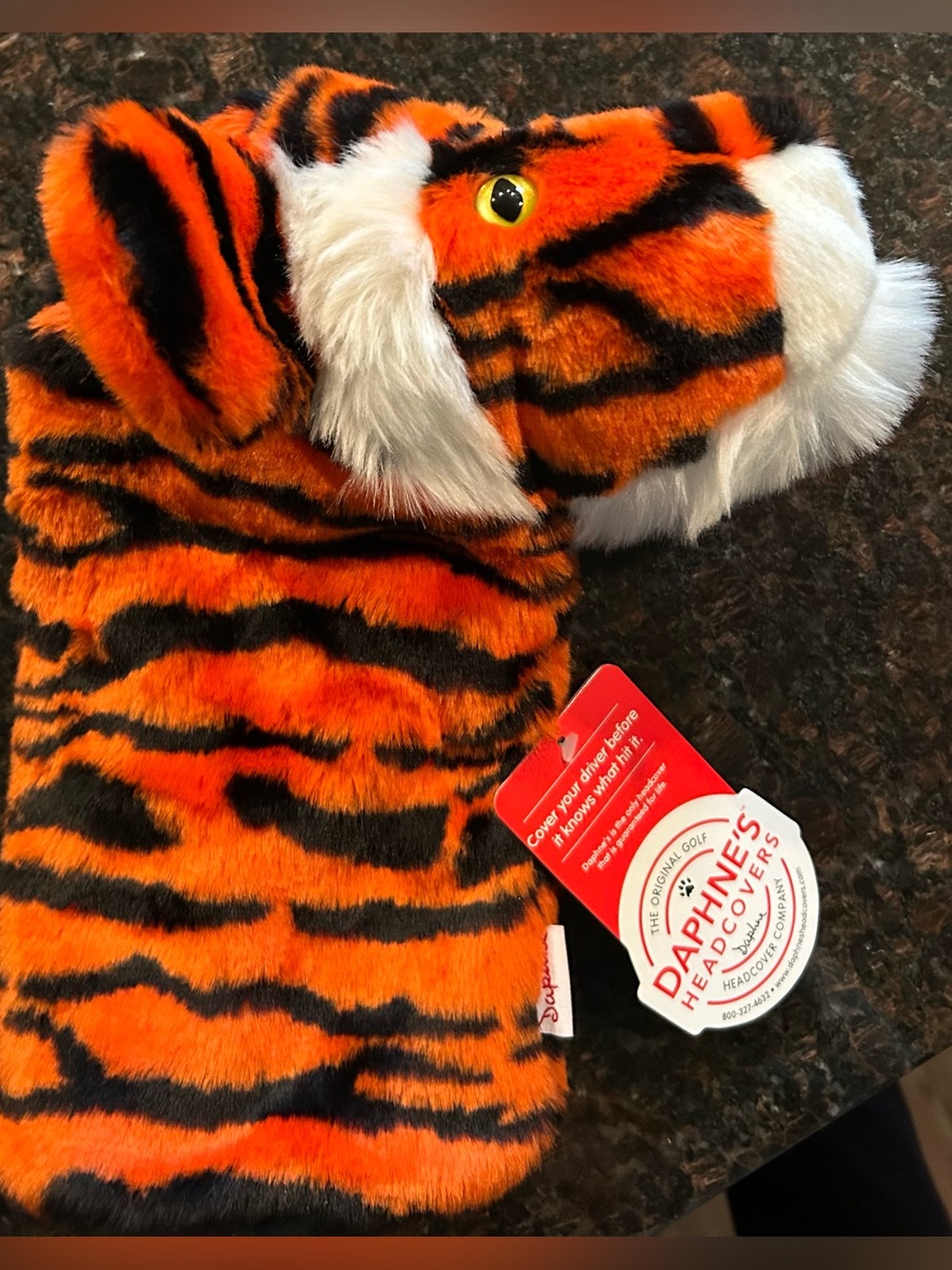 Daphne’s Headcovers Orange Tiger Plush Golf Club Cover